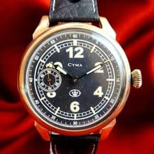 Swiss Men's Watch CYMA Collectible Marriage Military Vintage Wristwatch Serviced