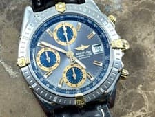 Breitling Chronomat Gold / Steel 39mm Automatic Chronograph Silver Dial B13352