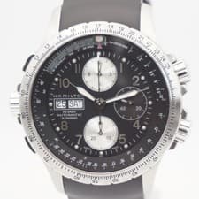 Full Set Hamilton Khaki X-Wind H776160 Automatic Chronograph Men's Watch Black