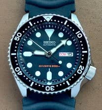Seiko Black Boy 7S26-0020 SKX007 Overhaul Diver Scuba 200m Automatic Mens Watch