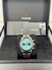 Tudor Black Bay Chrono Flamingo Blue Dial on Bracelet 79360N Complete 2025