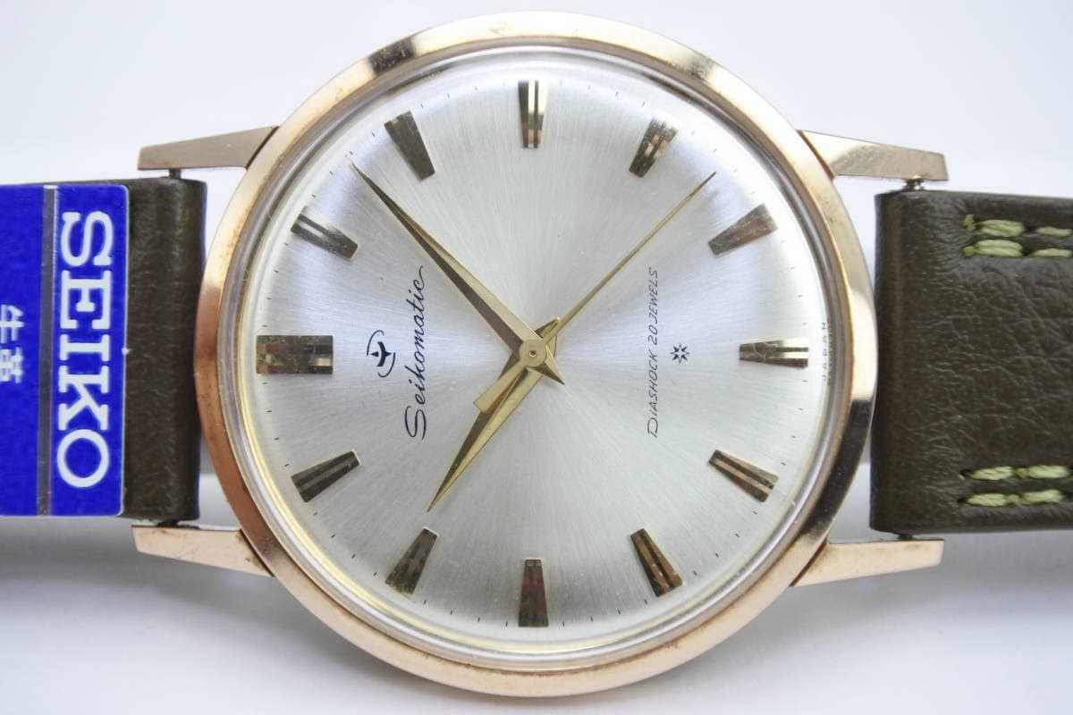 Rare SD Dial 1961 SEIKO SEIKOMATIC J14064D EGP 20M Crane Mark 20 Jewels Autom