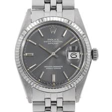 ROLEX Datejust 1601 gray bar 34 Number antique mens