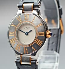 Cartier Must 21 Two Tone 27mm Roman Quartz Ladies Watch