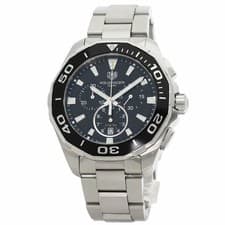 TAG Heuer CAY111A Aquaracer Chronograph Wristwatch Stainless Steel SS Men s Used