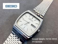 Seiko Grand Quartz 9256-5010 Watch, Quartz Analog, SS wrist 19cm/7.5in 34mm
