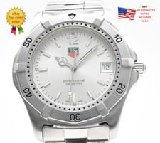 ▶️ [N MINT] TAG Heuer Professional 2000 WK1112-0 Silver 38mm Quartz Men's Watch