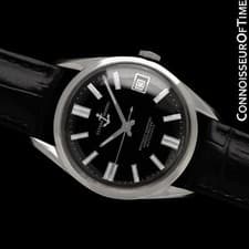 1960's Ulysse Nardin Vintage Mens Full Size Bombé Lug SS - Mint with Warranty