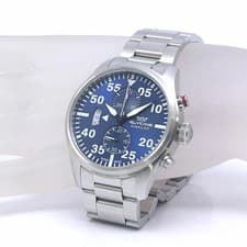 GLYCINE Air Pilot Chrono 44 GL0354 Men's Watch Stainless Steel /40249 Authentic