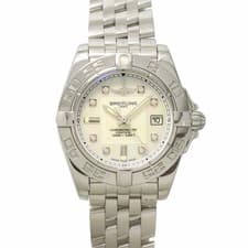 BREITLING Galactic A71356 Date Quartz White Shell Dial 8P Diamond 90321252