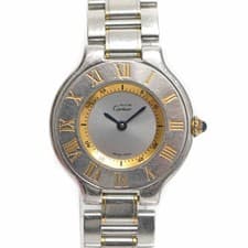Cartier Must 21 Vantien W10073R6 1340 Silver Used Watch Quartz Ladies