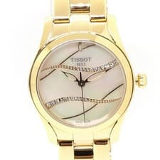 Tissot T-Wave Quartz Watch 30mm MOP Dial Diamond Accents Used