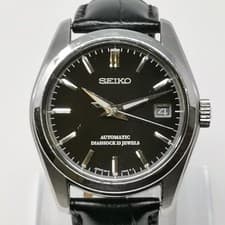 Seiko Diashock 6R15-00A0 Automatic 23 Jewels Men's Watch Leather Strap Authentic