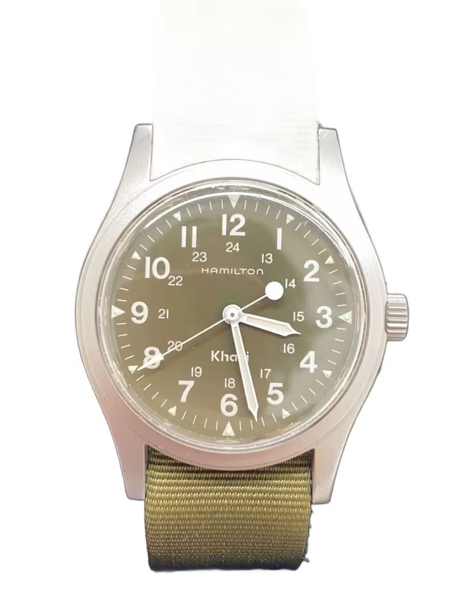 HAMILTON Manual Wind Watch Analog Nylon KHAKI Khaki 9415A