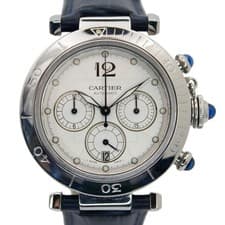 Cartier Pasha Chronograph 2113 Automatic Off White Dial 38mm Stainless Steel