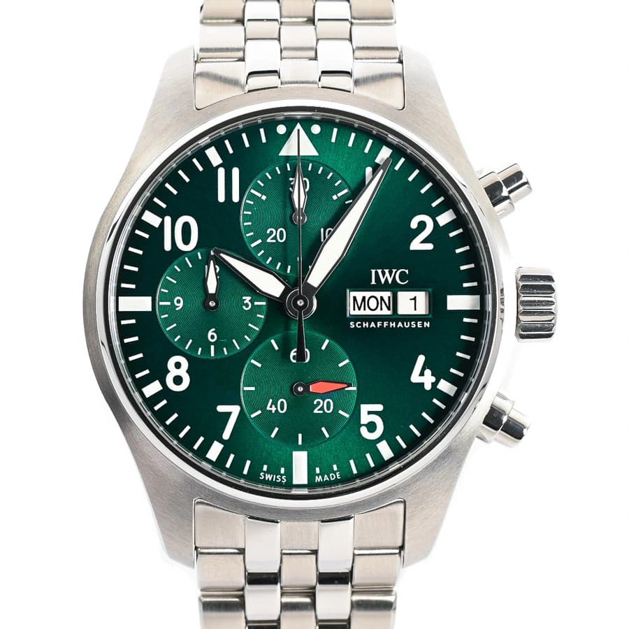 IWC Pilot'S Watch Chronograph IW388104 Green Men's Used Watch #41114