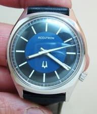 SERVICED ACCUTRON BULOVA 218 STAINLESS STEEL TUNING FORK MEN's WATCH N6