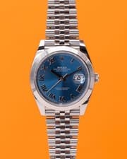 Rolex Datejust 41mm 126300 Blue Roman Dial Smooth Bezel Jubilee 2025