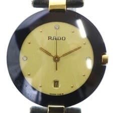 Rado RADO 129.4077.4N Watch Quartz Date Calendar with Stone Round Black GY18
