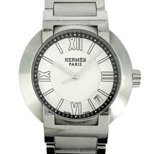 HERMES Clipper No1.210 Watches Silver quartz SilverDial Women【used】