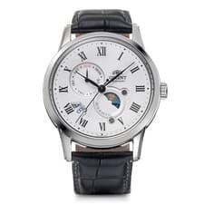 Orient Bambino Sun & Moon RN-AK0001S White Dial Automatic Men's Watch Silver JP