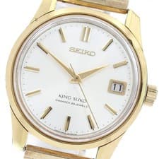 Seiko King Seiko 4402-8000 Men's Watch Silver Dial Manual Winding Tested From J