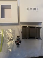 Rado Captain Cook Swiss Made Men's Wristwatch Red Dial 300m Stainless Steel Box