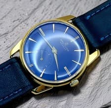 VTG BREITLING GENEVE BLUE DIAL GOLD PLATED CASE FROM 1940 WORKING