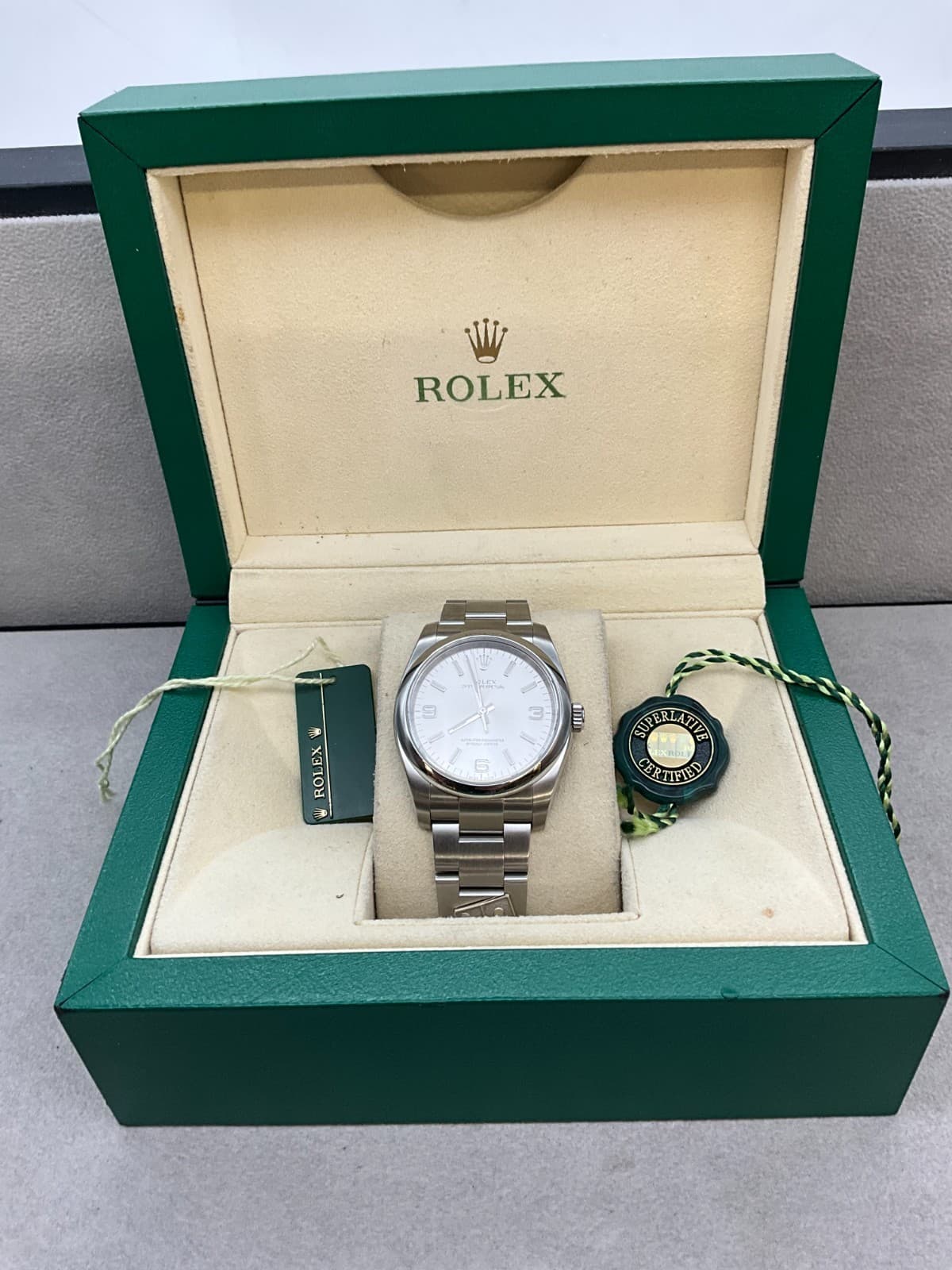 Rolex Oyster Perpetual 36mm 116000 Silver Dial “Domino’s Pizza” Watch