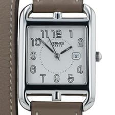 Hermes Cape Cod Double Wrap White Dial Steel 29mm Quartz Women’s Watch CC2.710