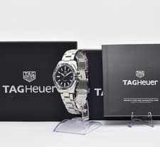 ▶️TAG HEUER Aquaracer WBD1110 Quartz Date Black Dial Mens Watch Box JAPAN N MINT