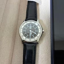 BVLGARI Solotempo Steel Leather Quartz Mens Watch ST35S Polished USED from JAPAN