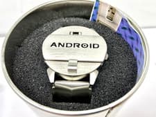 Vintage Android USA Property of OKO Men's Watch "Peekaboo" Blue Dial 36mm W/ Box