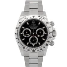UNPOLISHED 2014 PAPERS Rolex Daytona Cosmograph BLACK Stainless 40mm 116520 BOX