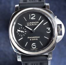 Panerai Luminor Marina Men's Black Watch with Rubber Strap - PAM00510