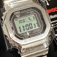 Casio GMW B5000D 1JF G Shock Full Metal Silver Solar Bluetooth Wristwatch