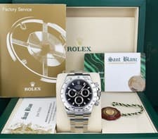 ROLEX REHAUT Stainless Steel DAYTONA Cosmograph Black Dial 116520 SANT BLANC
