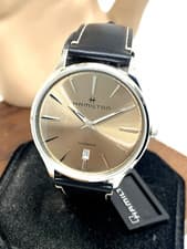 Hamilton Men's Watch H38525721 Swiss Automatic Beige Dial Leather Band 40mm