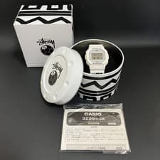 Rare 30th Anniv STUSSY x G-SHOCK DW-5600VT Limited White Eight-Ball Watch
