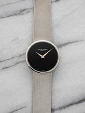 Vintage 1970s Vacheron Constantin 18K White Gold Onyx Dial Manual 31m