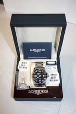 Longines HydroConquest Men's Black Watch Full Set- L3.781.4.56.6