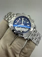 2018 Breitling Chronomat 44 Blue Dial Boutique Edition LTD 100 Watch AB0110 B+P