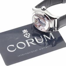 Corum Bubble 39.250.20 SSｘLeather Quartz Date Pink Women's Buckle Warranty Car