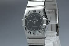 Vintage Omega Constellation Cal.1455 Black Dial Roman Quartz Women's Watch JAPAN