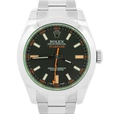 2019 PAPERS Rolex Milgauss Green BLACK 40mm 116400 GV Stainless Steel Watch BOX