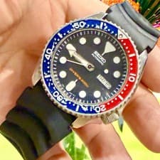 Seiko SKX009 Automatic 7S26-0020 200M Diver Pepsi Men’s 42mm Watch RUNS!