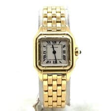 Cartier Panthere Quartz Small Model 18k Yellow Gold Silver Dial Ladies 8057917