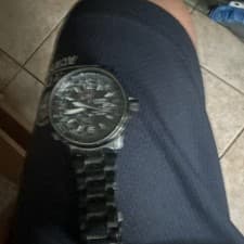 Citizen Eco-Drive Men's Black Metal Analog Quartz Wristwatch, Multi-Dial, WR 200