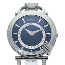 Gucci G-Chiodo 122.5 Quartz Ladies Watch Black Dial Stainless Steel