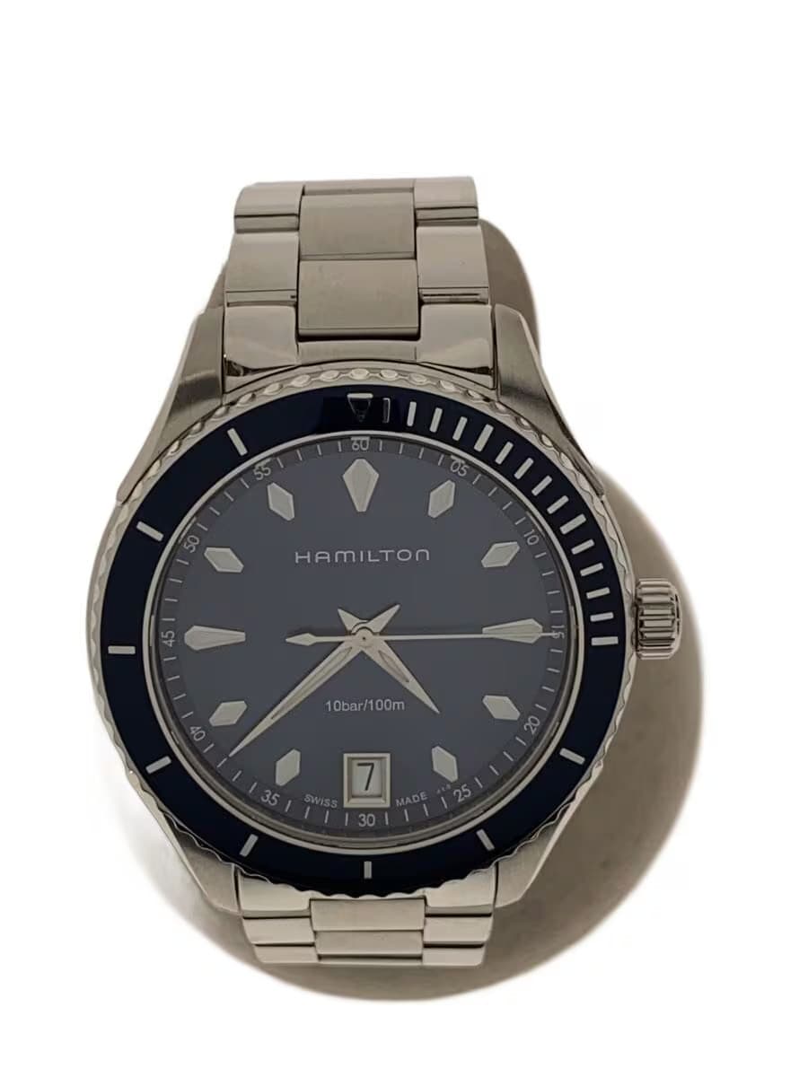 HAMILTON Quartz Watch Analog Stainless BLU SLV H374511 Jazz Master Seaview